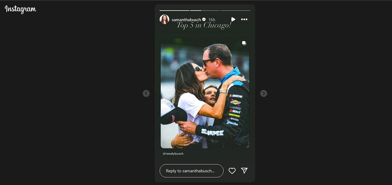 Samantha's story on July 7 - Source: via @samanthabusch on Instagram
